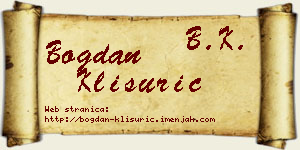 Bogdan Klisurić vizit kartica
